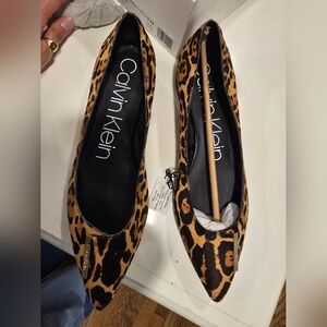 Calvin Klein Arline Animal Print Flats, Size 9